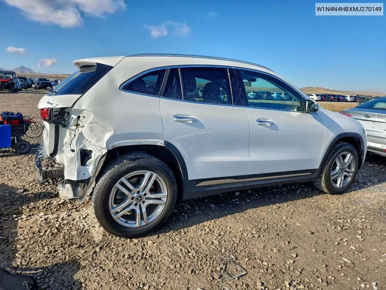 W1N4N4HBXMJ270149 2021 Mercedes-Benz Gla 250 4Matic