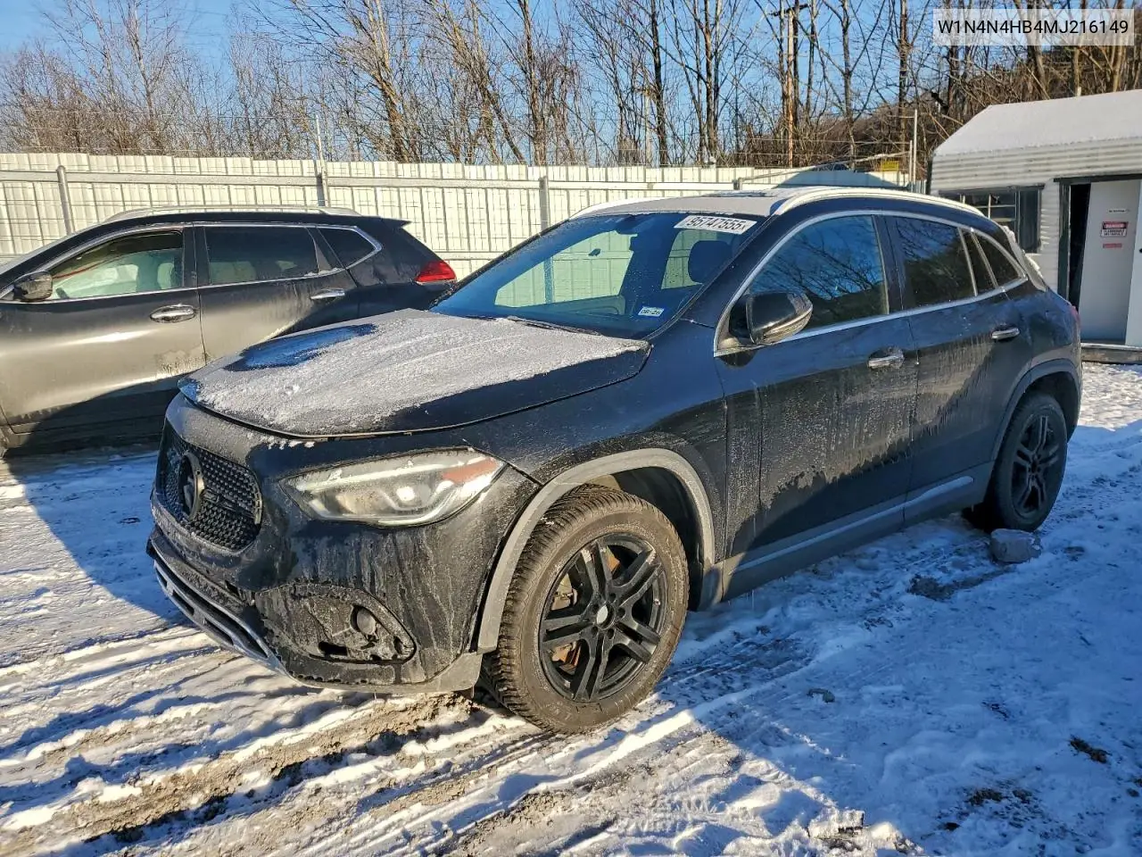W1N4N4HB4MJ216149 2021 Mercedes-Benz Gla 250 4Matic
