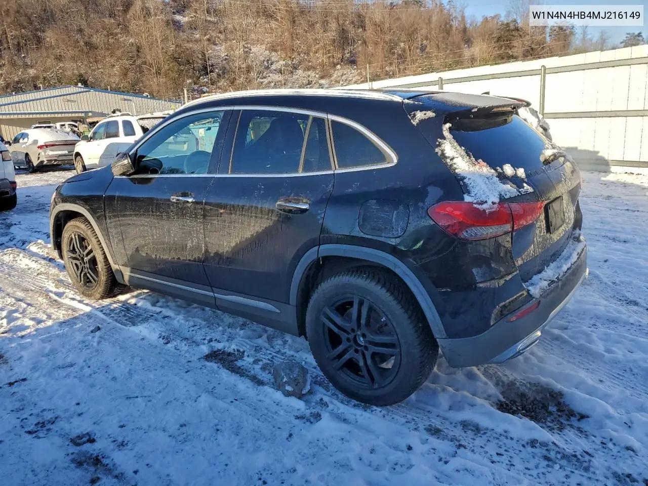 W1N4N4HB4MJ216149 2021 Mercedes-Benz Gla 250 4Matic