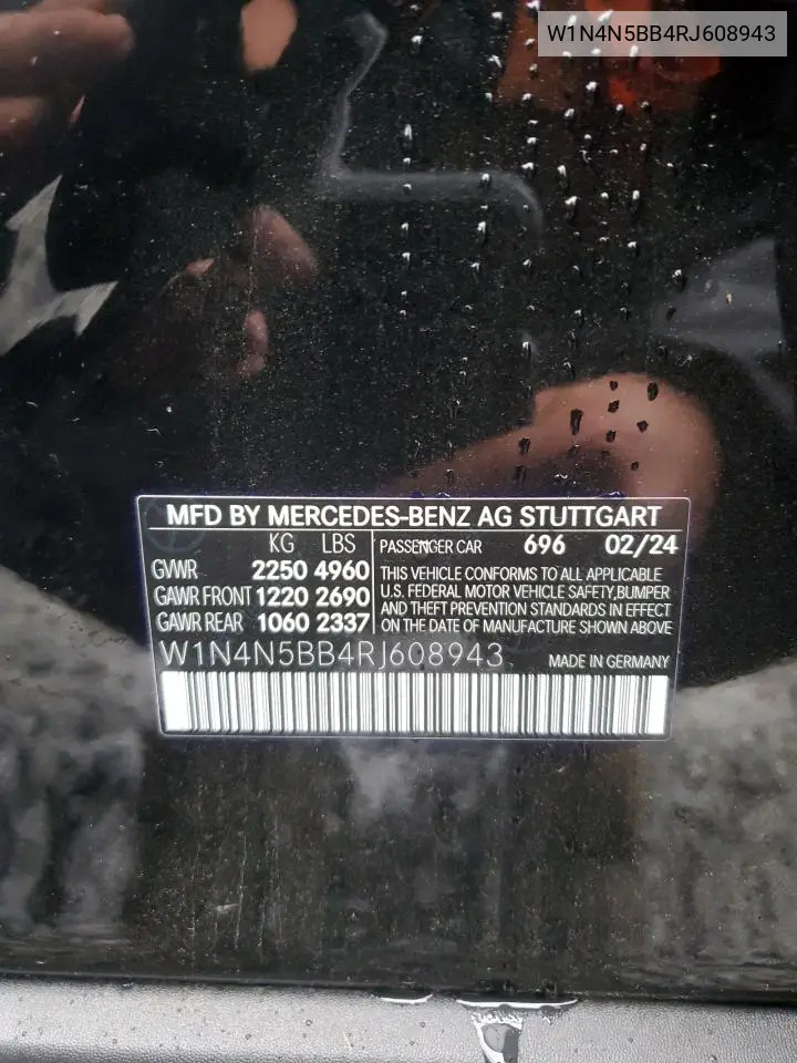 W1N4N5BB4RJ608943 2024 Mercedes-Benz Gla 35 Amg