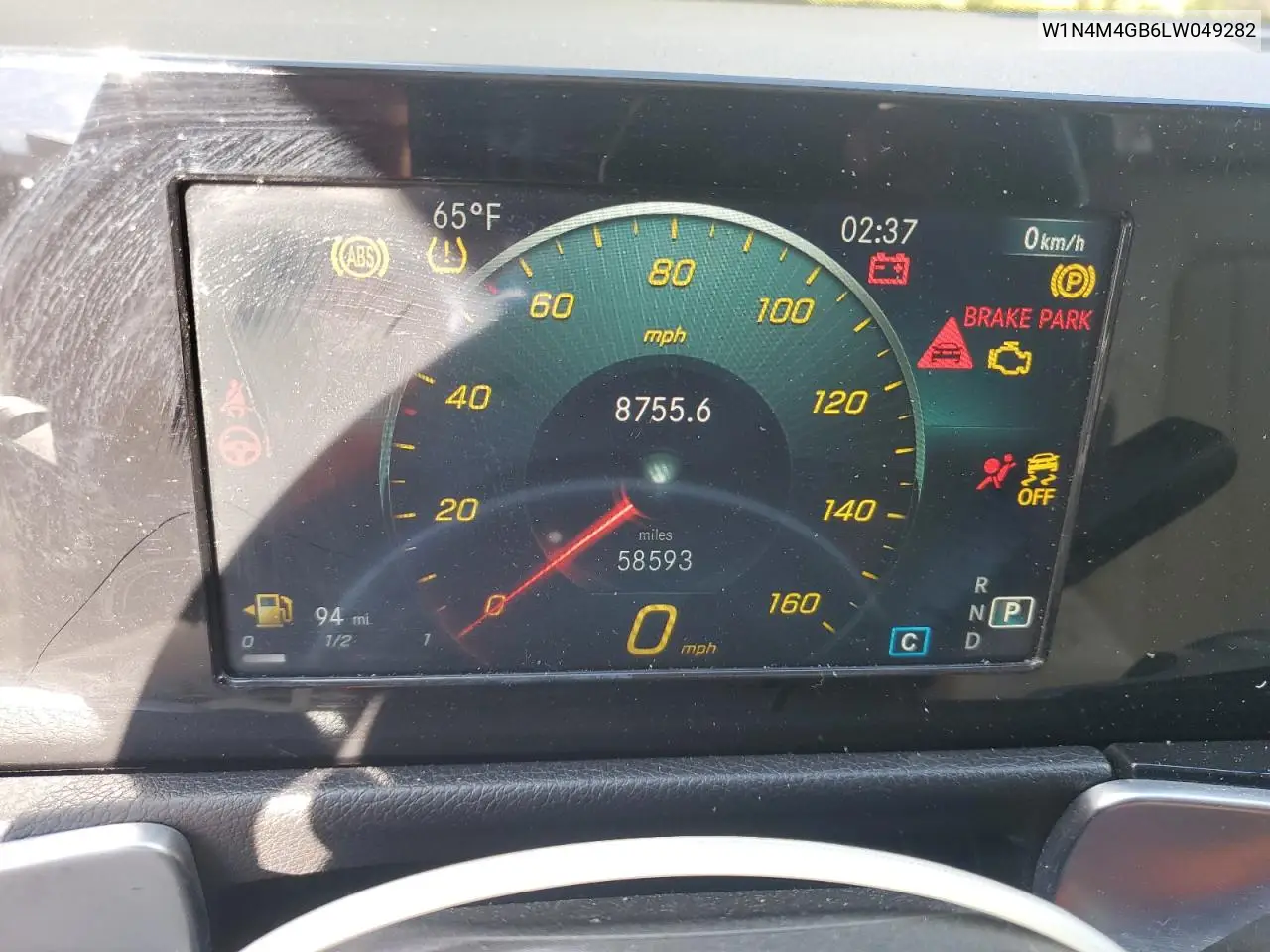 W1N4M4GB6LW049282 2020 Mercedes-Benz Glb 250