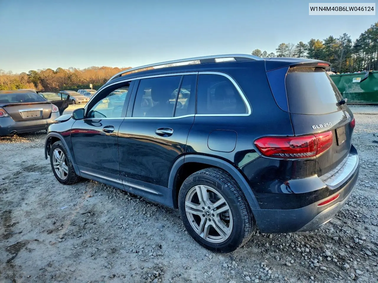 W1N4M4GB6LW046124 2020 Mercedes-Benz Glb 250