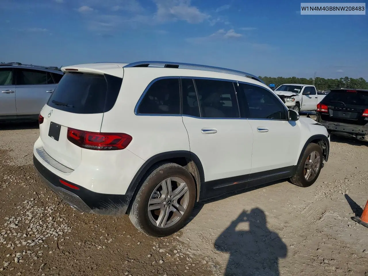 W1N4M4GB8NW208483 2022 Mercedes-Benz Glb 250