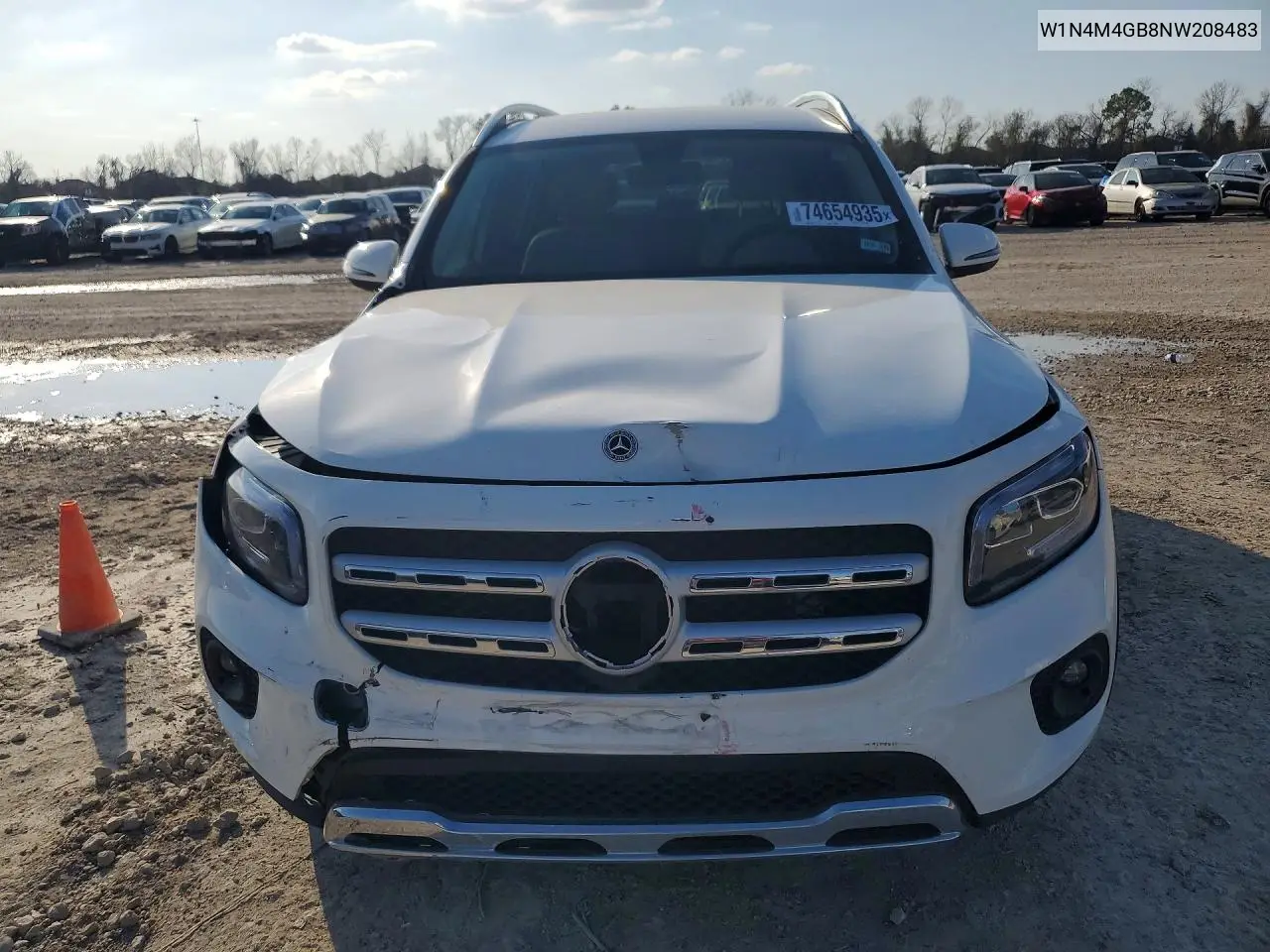 W1N4M4GB8NW208483 2022 Mercedes-Benz Glb 250