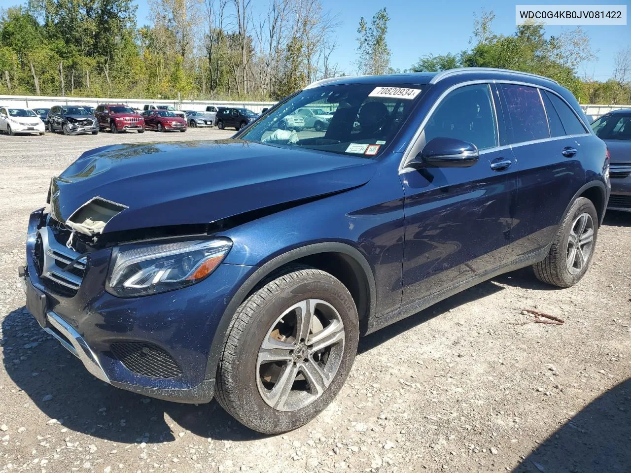 WDC0G4KB0JV081422 2018 Mercedes-Benz Glc 300 4Matic