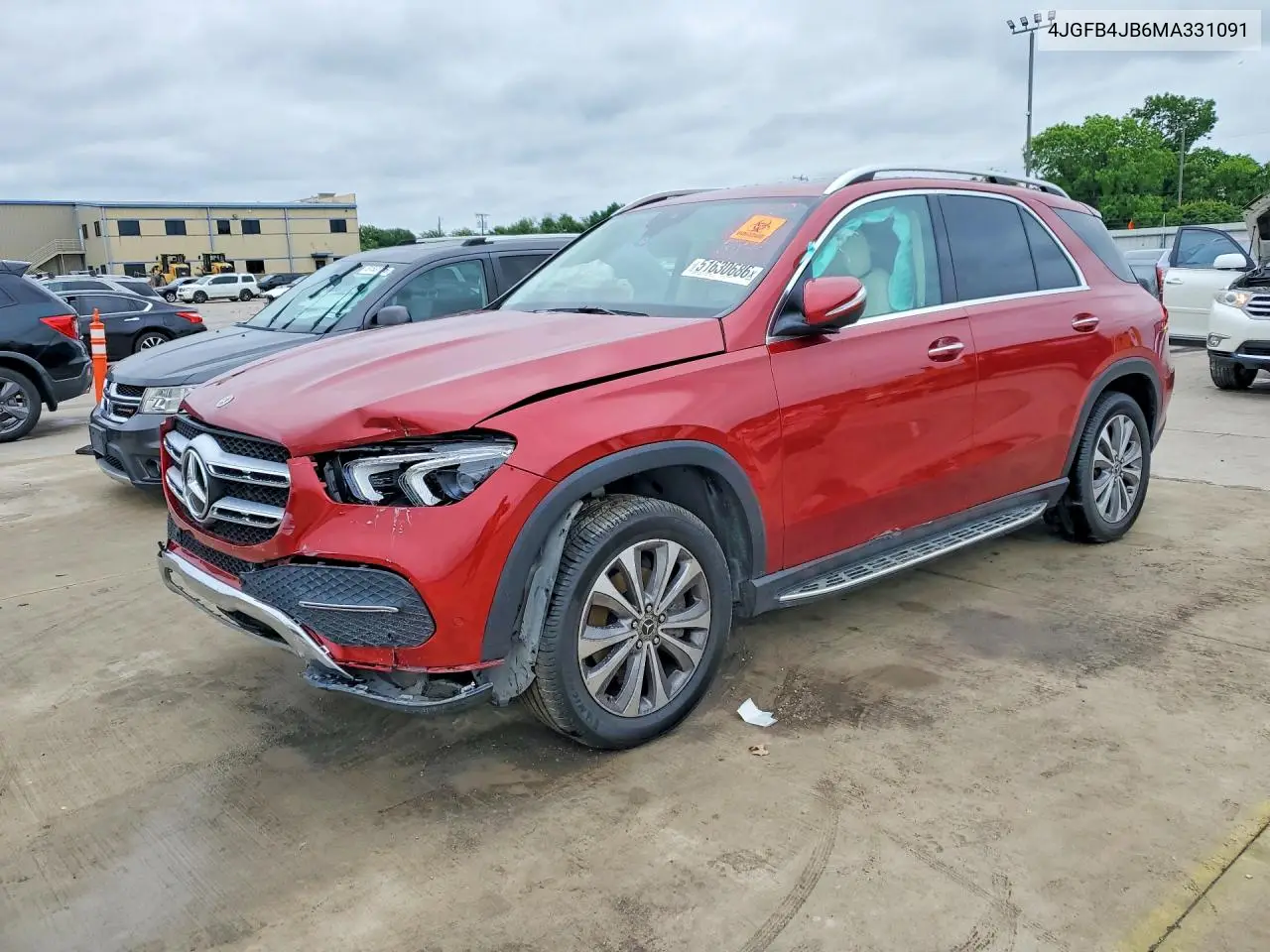 2021 Mercedes-Benz Gle 350 VIN: 4JGFB4JB6MA331091 Lot: 51630686