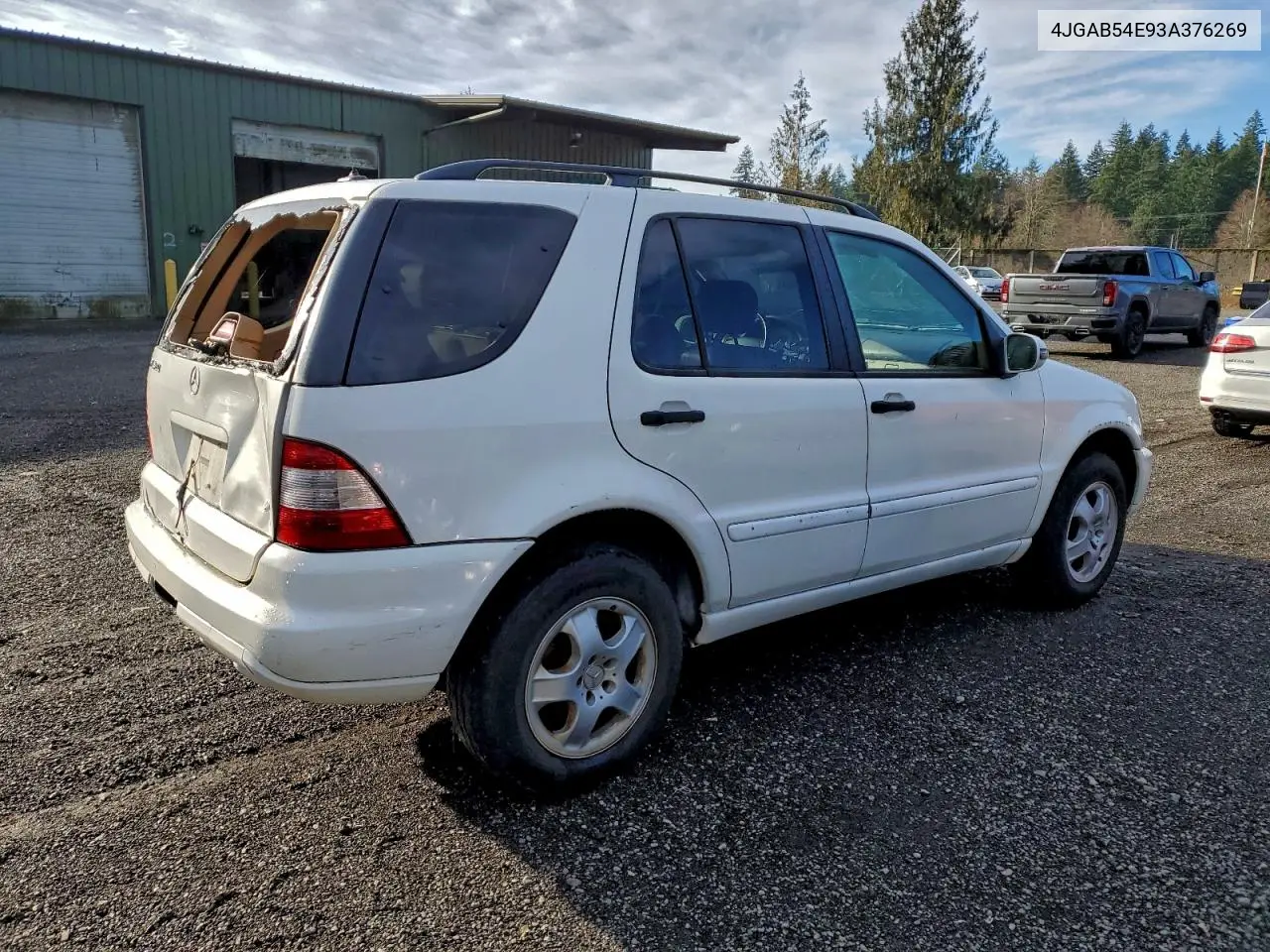 4JGAB54E93A376269 2003 Mercedes-Benz Ml 320