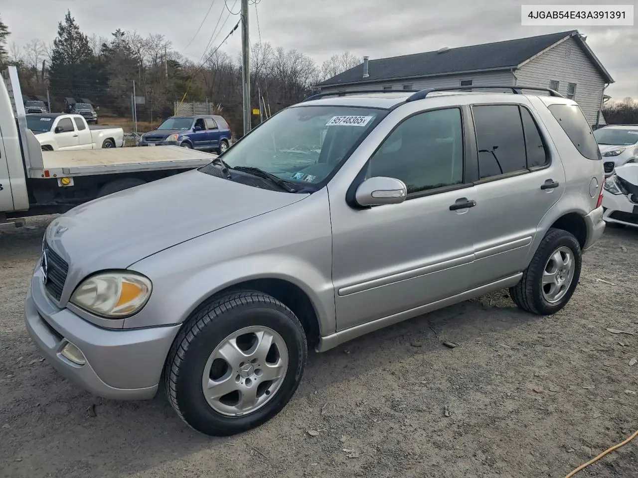 4JGAB54E43A391391 2003 Mercedes-Benz Ml 320