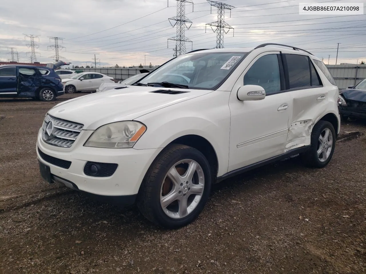 4JGBB86E07A210098 2007 Mercedes-Benz Ml 350