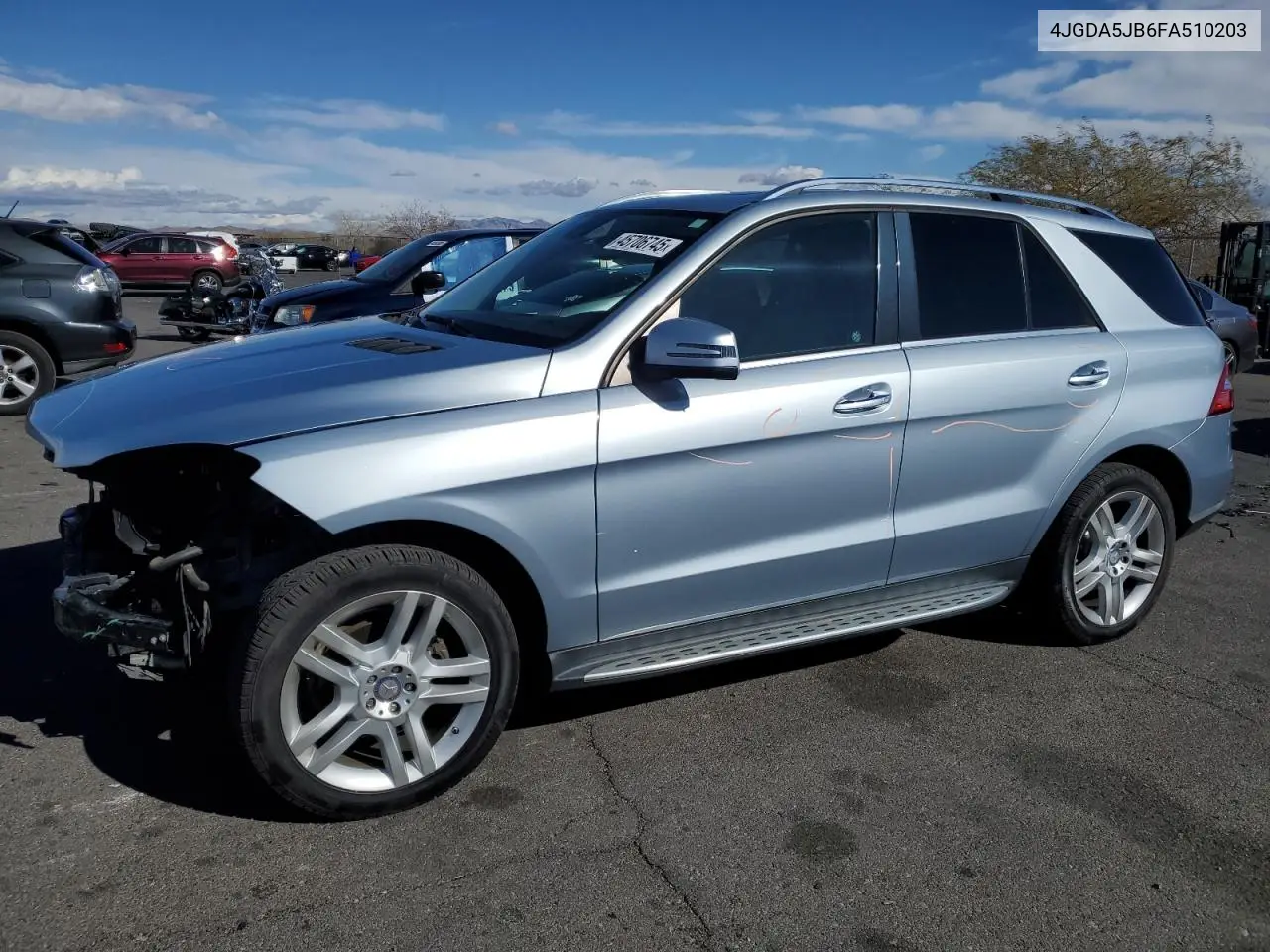 2015 Mercedes-Benz Ml 350 VIN: 4JGDA5JB6FA510203 Lot: 45706745