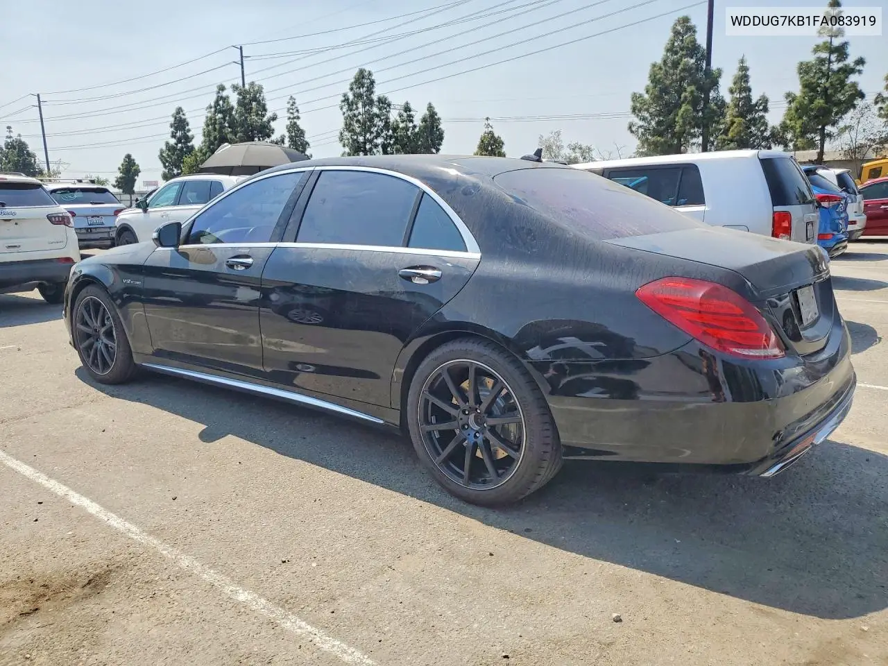 WDDUG7KB1FA083919 2015 Mercedes-Benz S 65 Amg