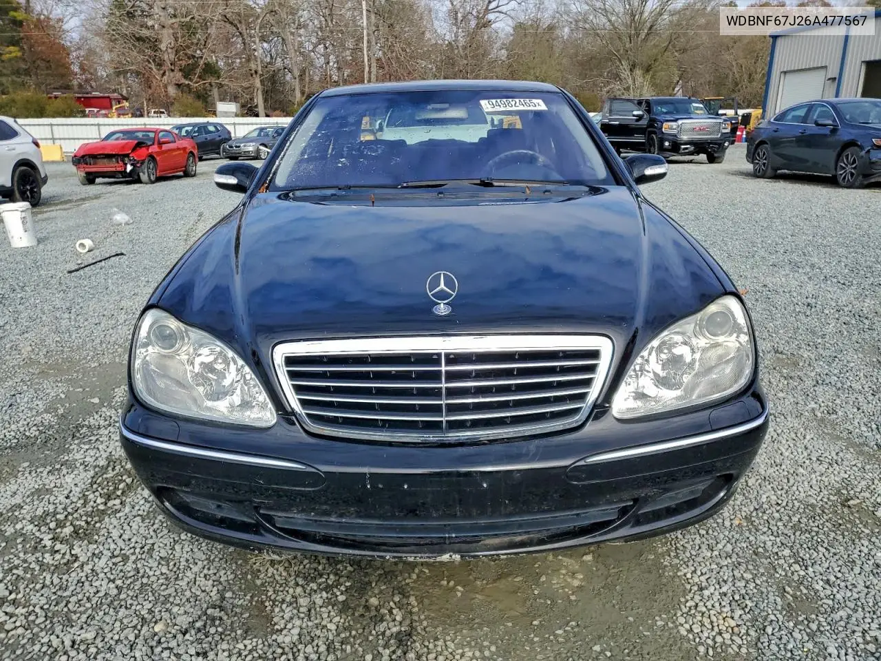 WDBNF67J26A477567 2006 Mercedes-Benz S 350