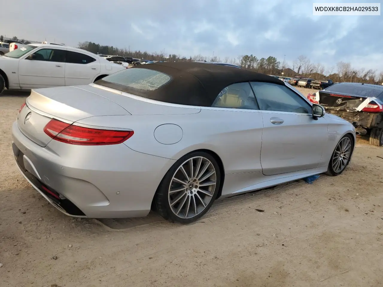 2017 Mercedes-Benz S 550 VIN: WDDXK8CB2HA029533 Lot: 43313915