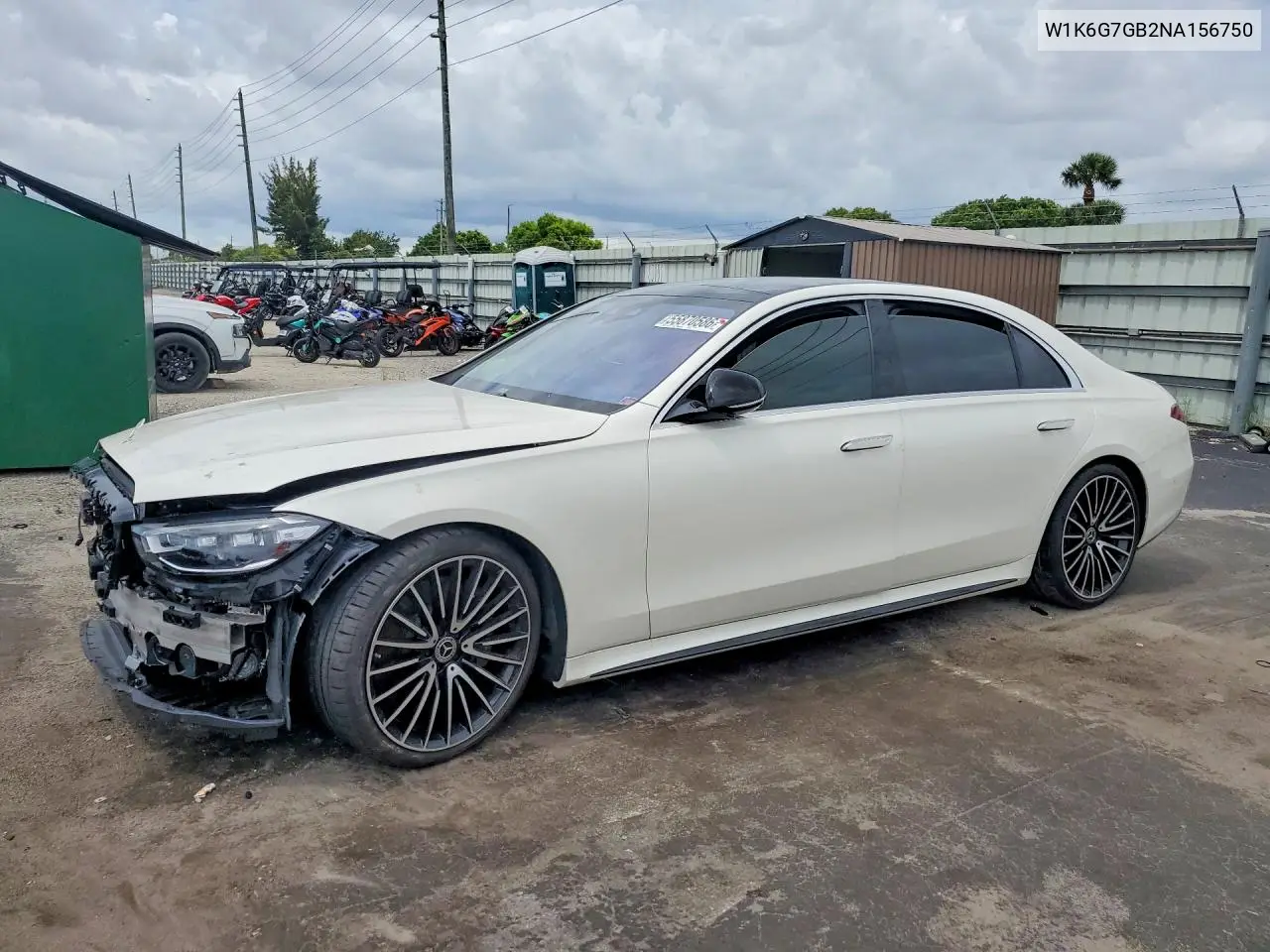2022 Mercedes-Benz S 580 4Matic VIN: W1K6G7GB2NA156750 Lot: 55870586