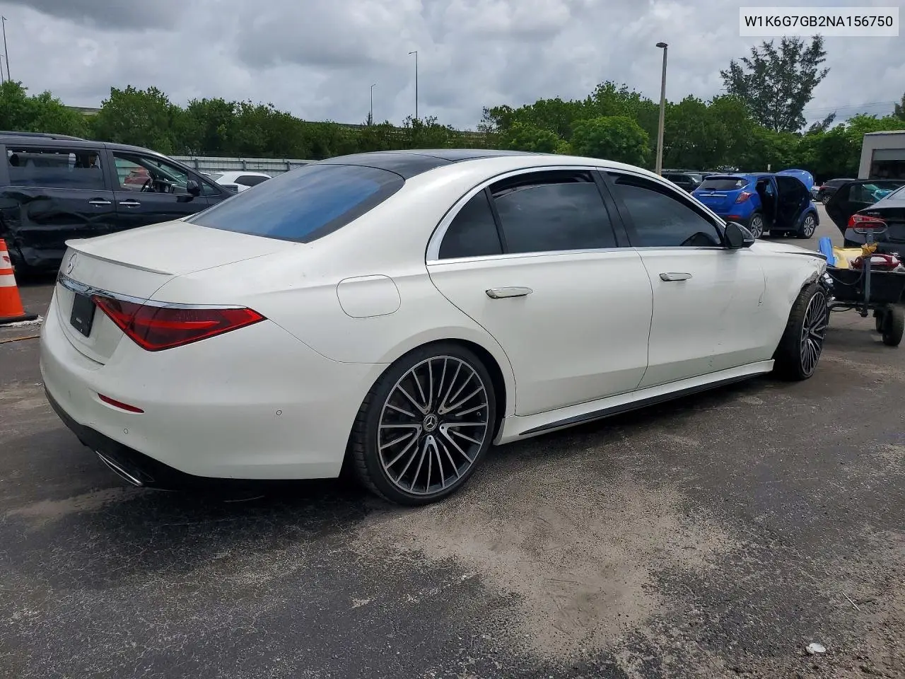 2022 Mercedes-Benz S 580 4Matic VIN: W1K6G7GB2NA156750 Lot: 55870586