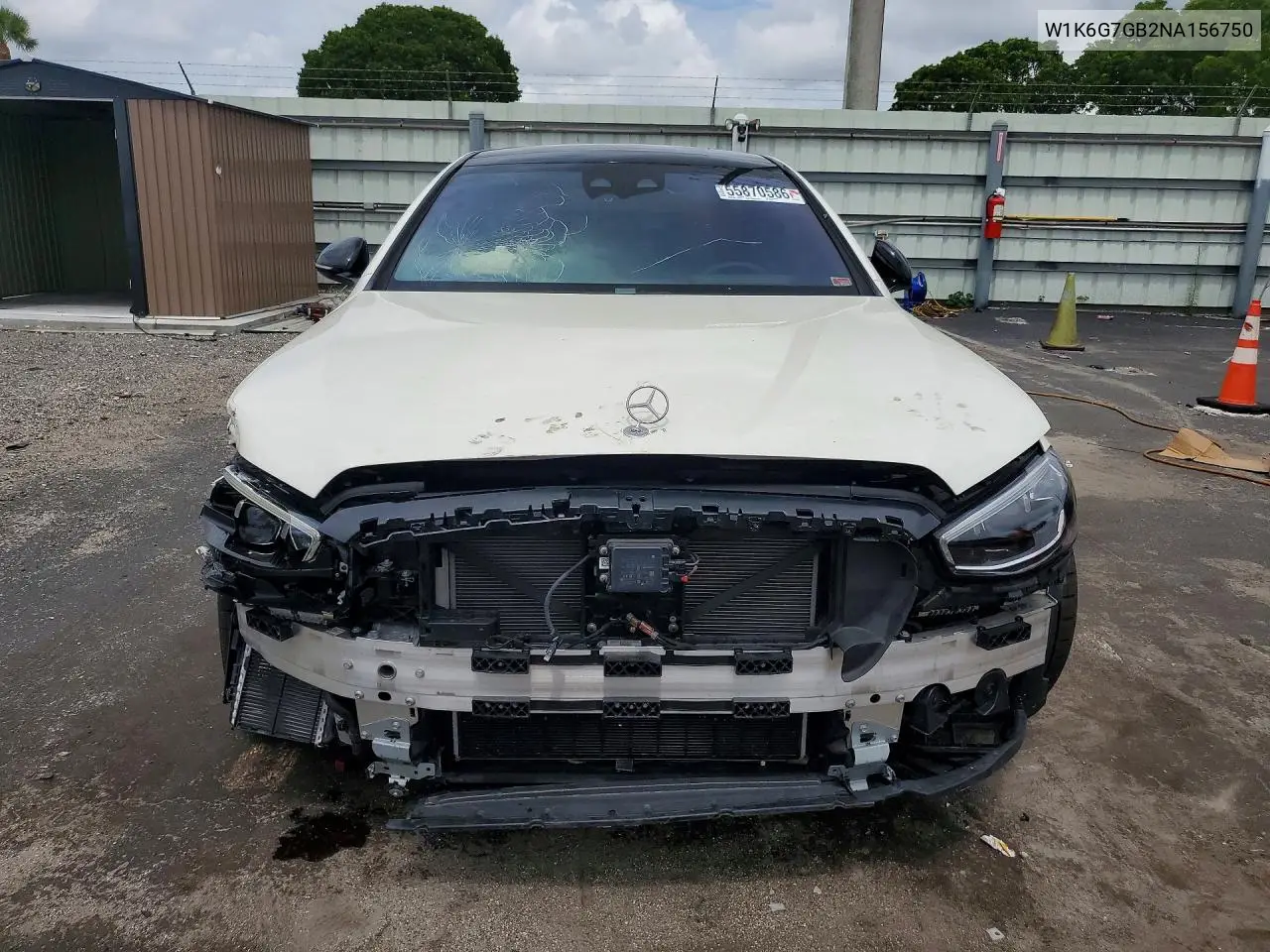 2022 Mercedes-Benz S 580 4Matic VIN: W1K6G7GB2NA156750 Lot: 55870586