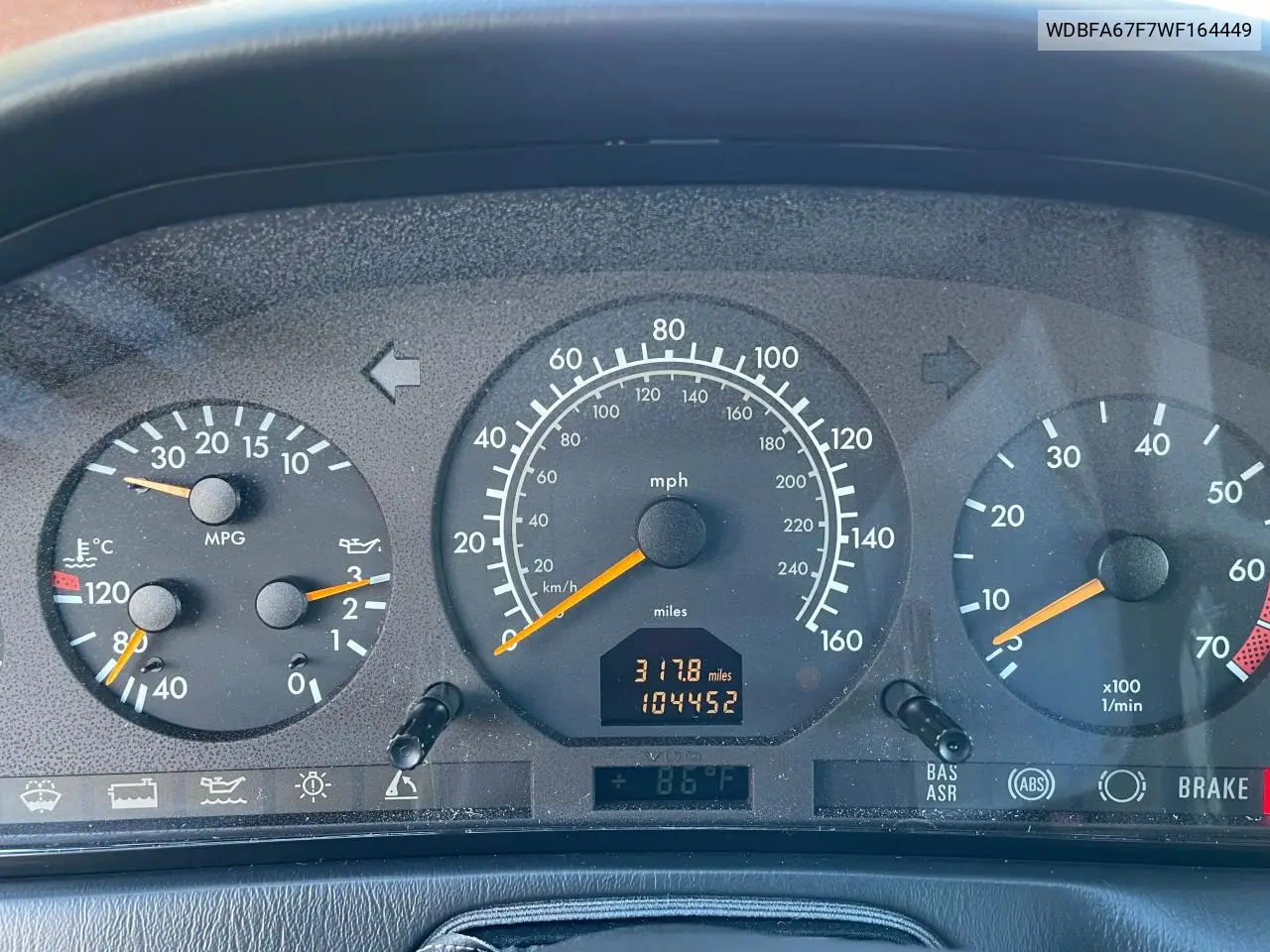 WDBFA67F7WF164449 1998 Mercedes-Benz Sl 500