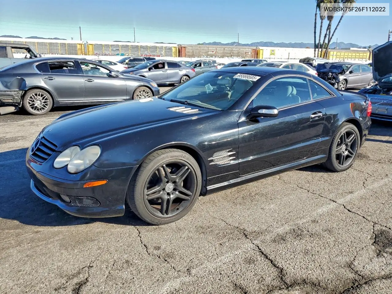 WDBSK75F26F112022 2006 Mercedes-Benz Sl 500
