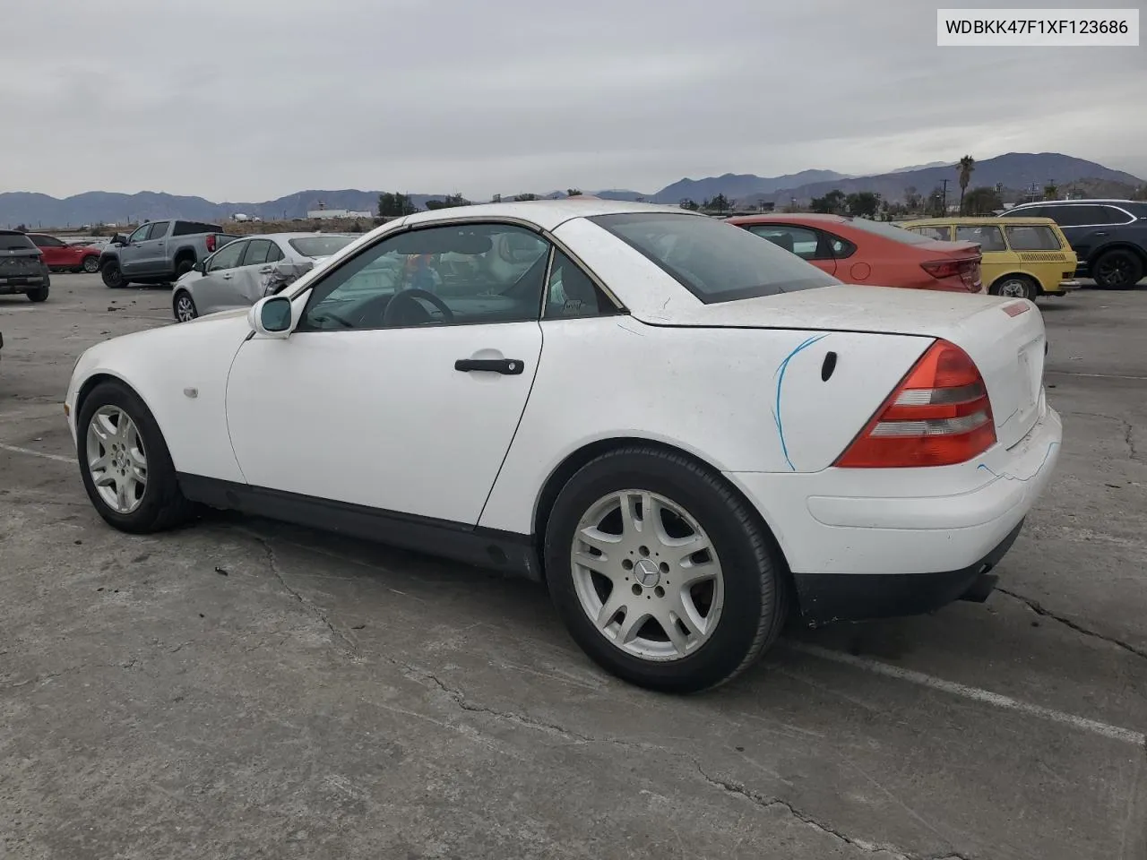 1999 Mercedes-Benz Slk 230 Kompressor VIN: WDBKK47F1XF123686 Lot: 82375414