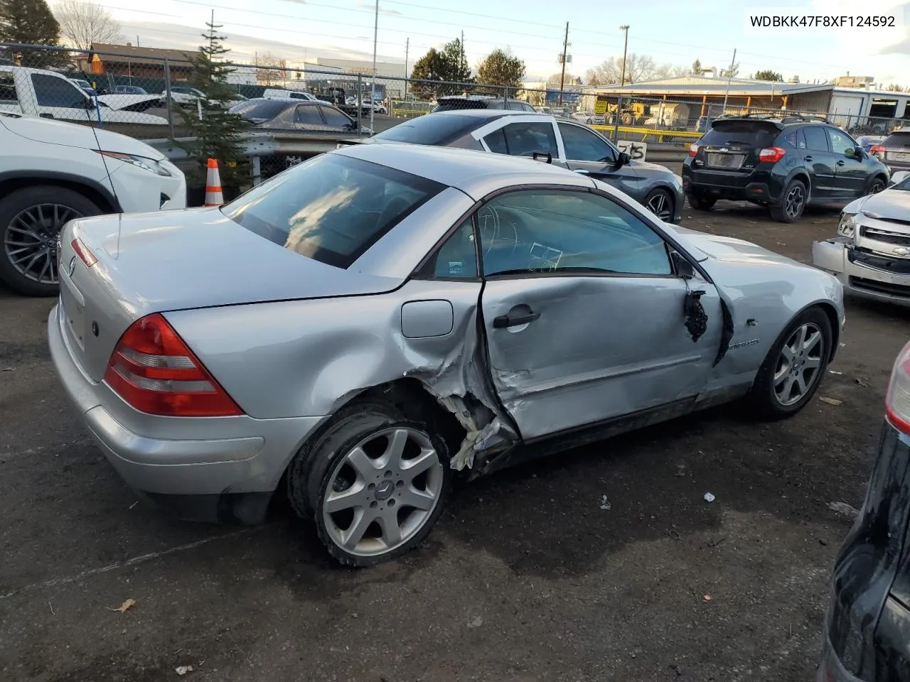 1999 Mercedes-Benz Slk 230 Kompressor VIN: WDBKK47F8XF124592 Lot: 84304074