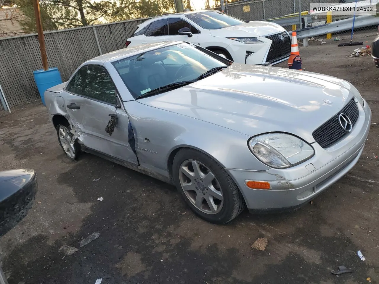 1999 Mercedes-Benz Slk 230 Kompressor VIN: WDBKK47F8XF124592 Lot: 84304074