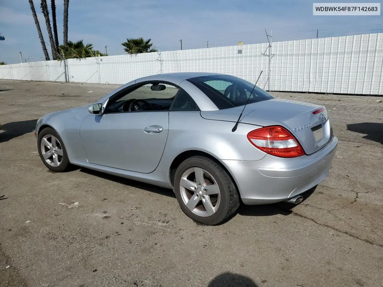 2007 Mercedes-Benz Slk 280 VIN: WDBWK54F87F142683 Lot: 45384065