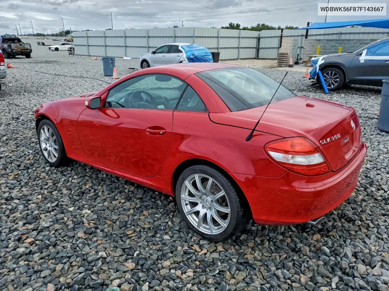 WDBWK56F87F143667 2007 Mercedes-Benz Slk 350