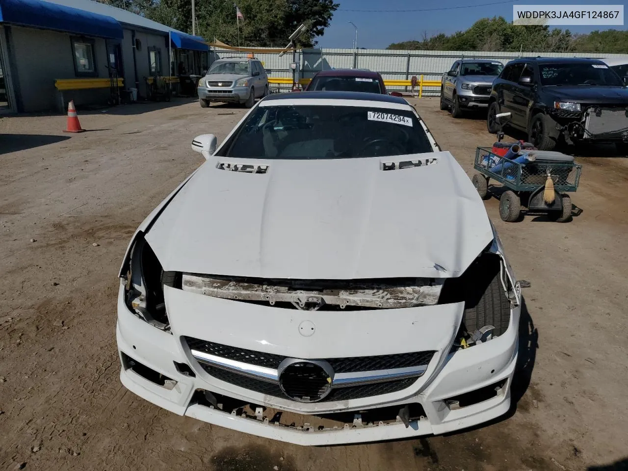 2016 Mercedes-Benz Slk 300 VIN: WDDPK3JA4GF124867 Lot: 72074294