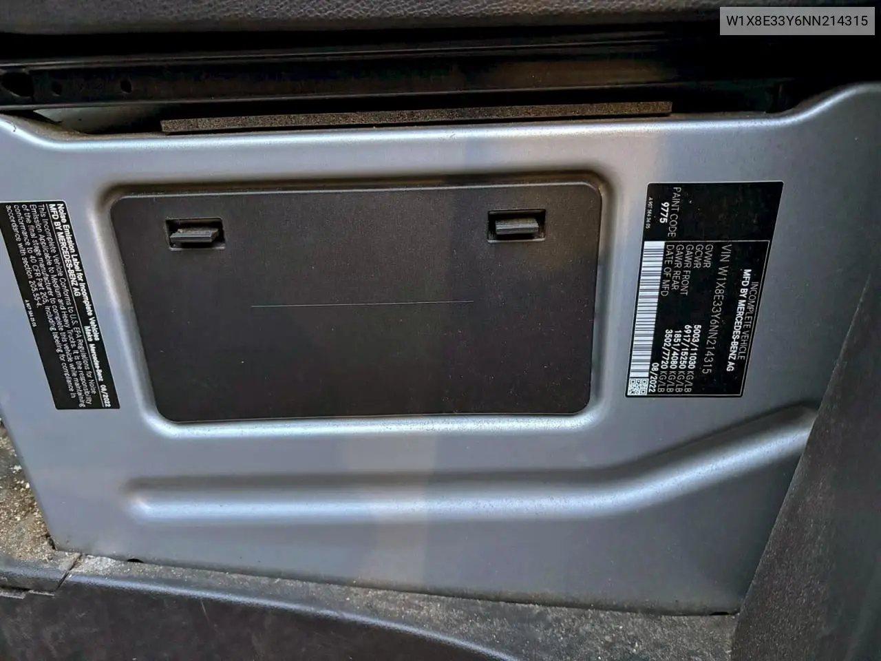 W1X8E33Y6NN214315 2022 Mercedes-Benz Sprinter 3500