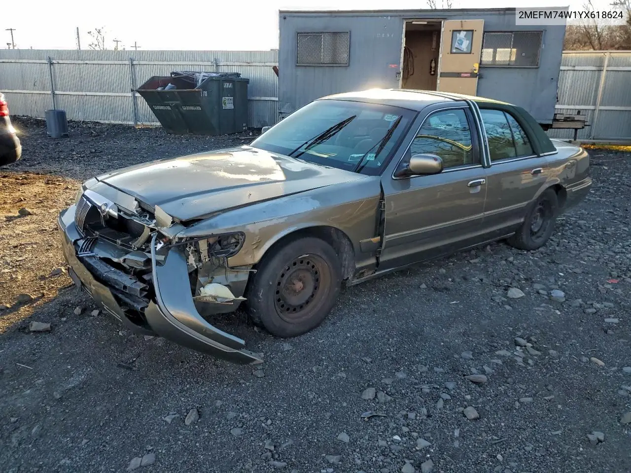 2MEFM74W1YX618624 2000 Mercury Grand Marquis Gs