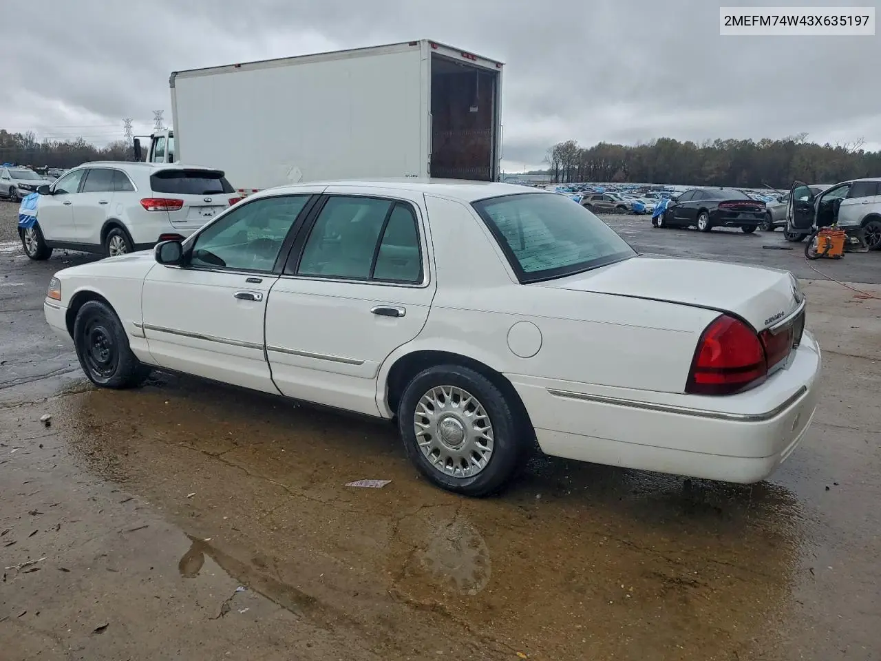 2MEFM74W43X635197 2003 Mercury Grand Marquis Gs