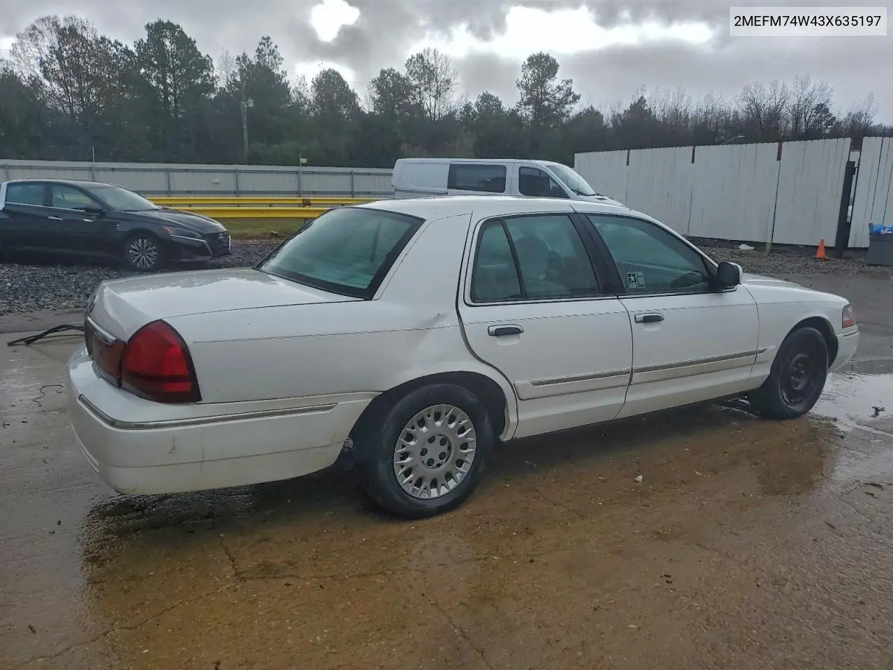 2MEFM74W43X635197 2003 Mercury Grand Marquis Gs