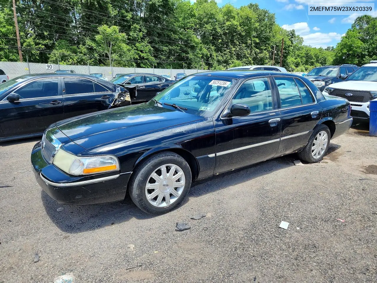 2003 Mercury Grand Marquis Ls VIN: 2MEFM75W23X620339 Lot: 56251236