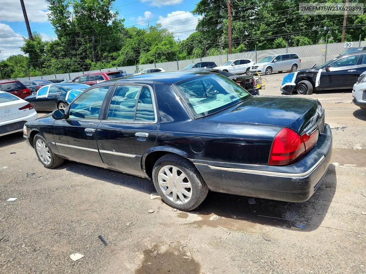 2003 Mercury Grand Marquis Ls VIN: 2MEFM75W23X620339 Lot: 56251236