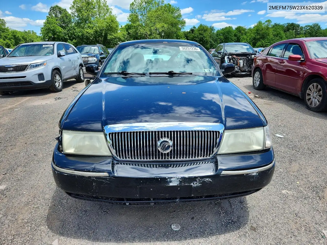 2003 Mercury Grand Marquis Ls VIN: 2MEFM75W23X620339 Lot: 56251236