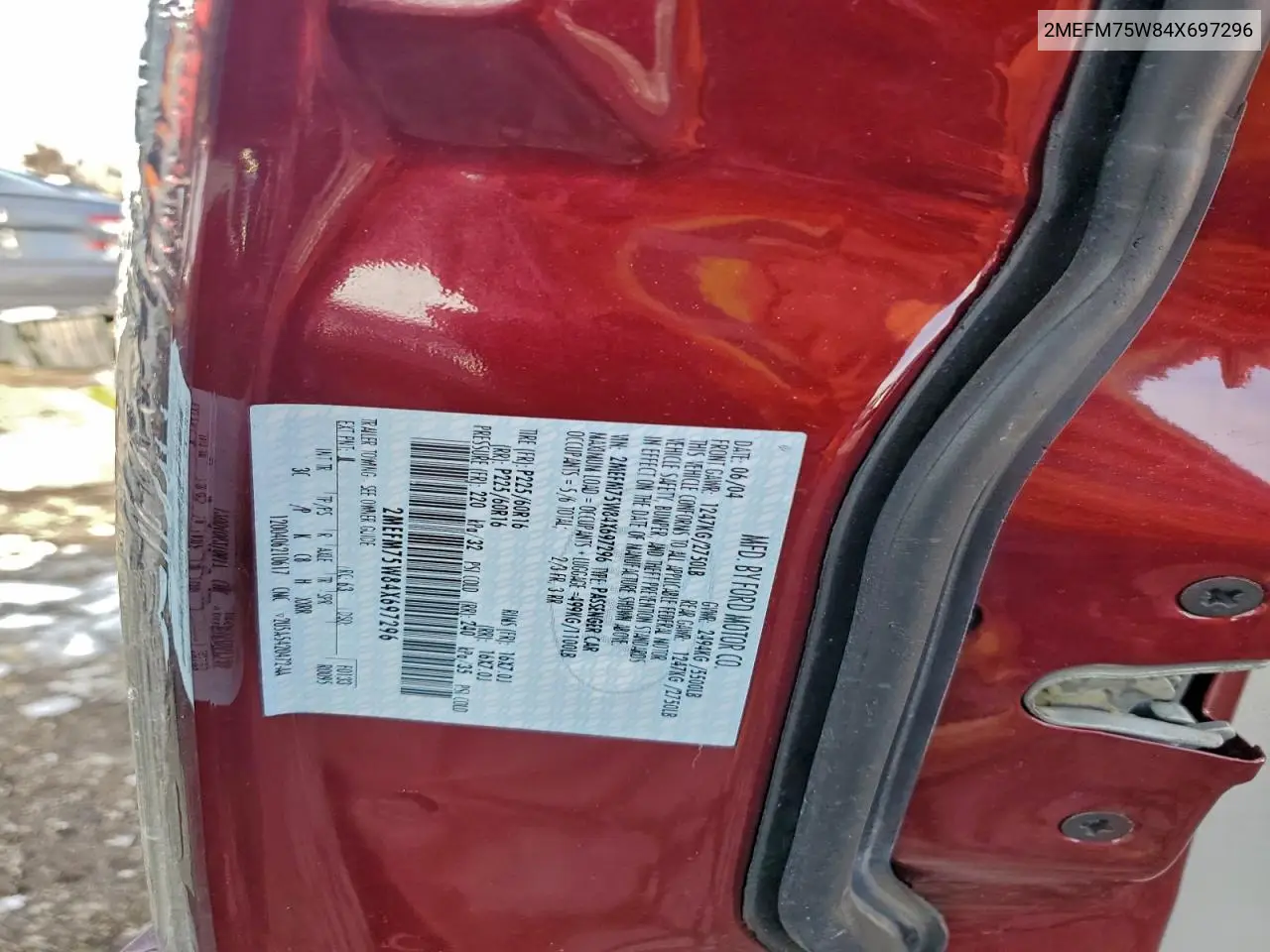 2MEFM75W84X697296 2004 Mercury Grand Marquis Ls