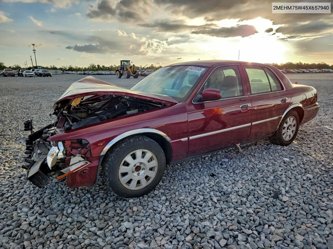 2MEHM75W45X657940 2005 Mercury Grand Marquis Ls