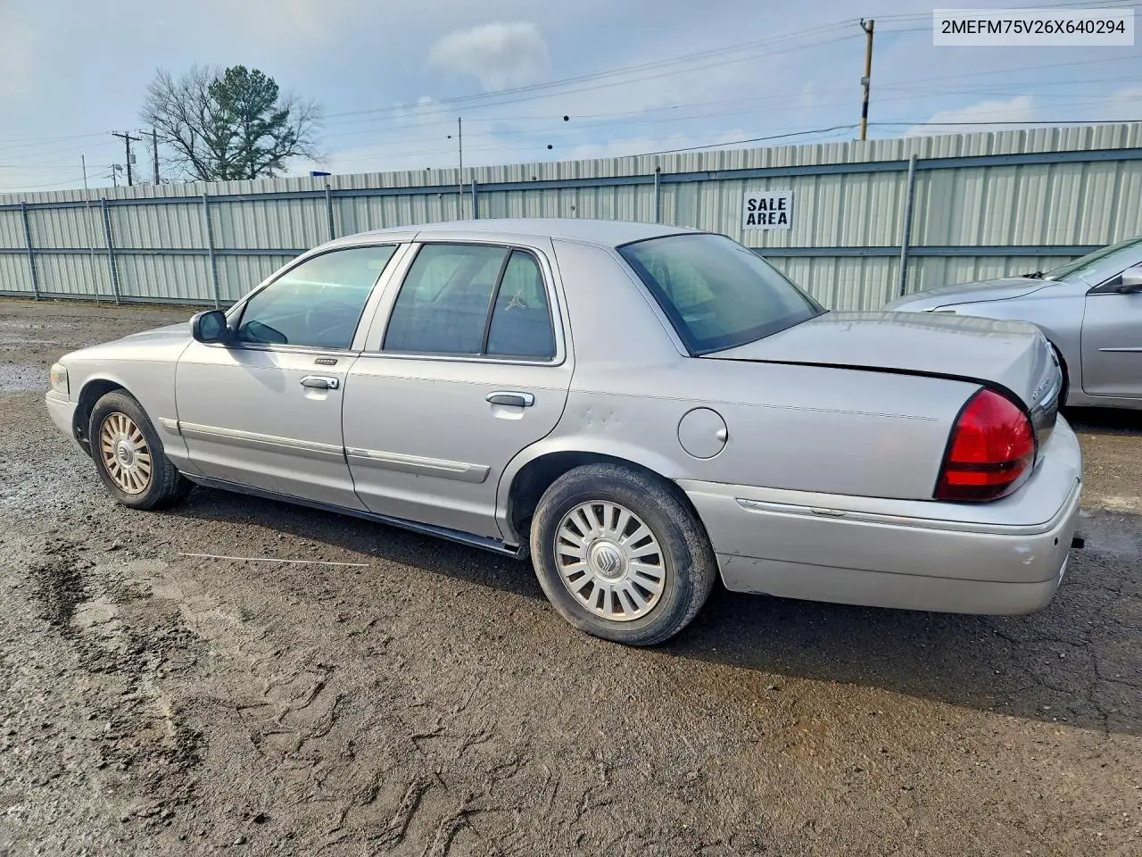 2MEFM75V26X640294 2006 Mercury Grand Marquis Ls