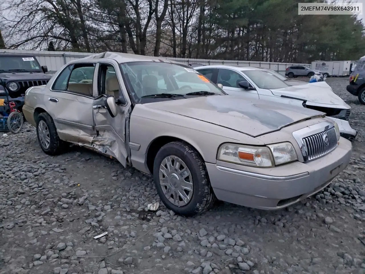 2MEFM74V98X643911 2008 Mercury Grand Marquis Gs