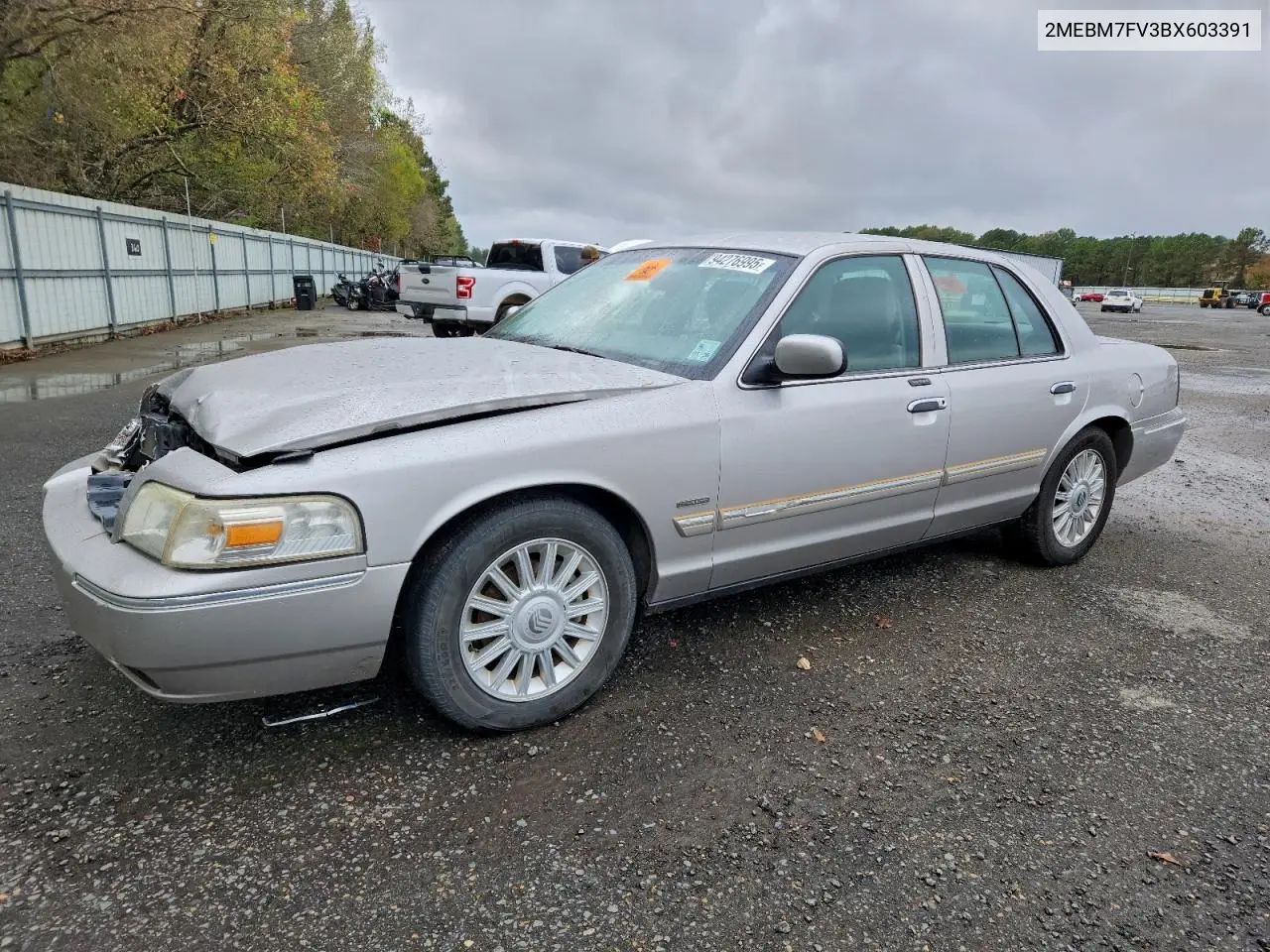 2MEBM7FV3BX603391 2011 Mercury Grand Marquis Ls