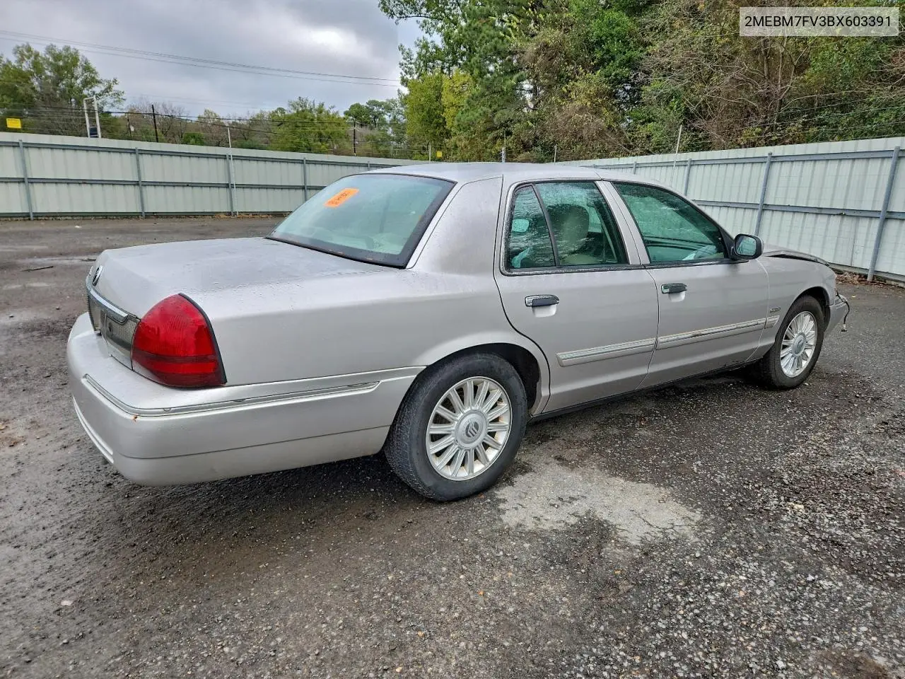 2MEBM7FV3BX603391 2011 Mercury Grand Marquis Ls