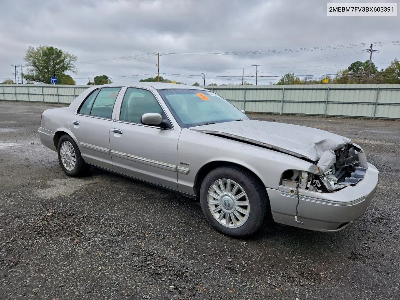 2MEBM7FV3BX603391 2011 Mercury Grand Marquis Ls