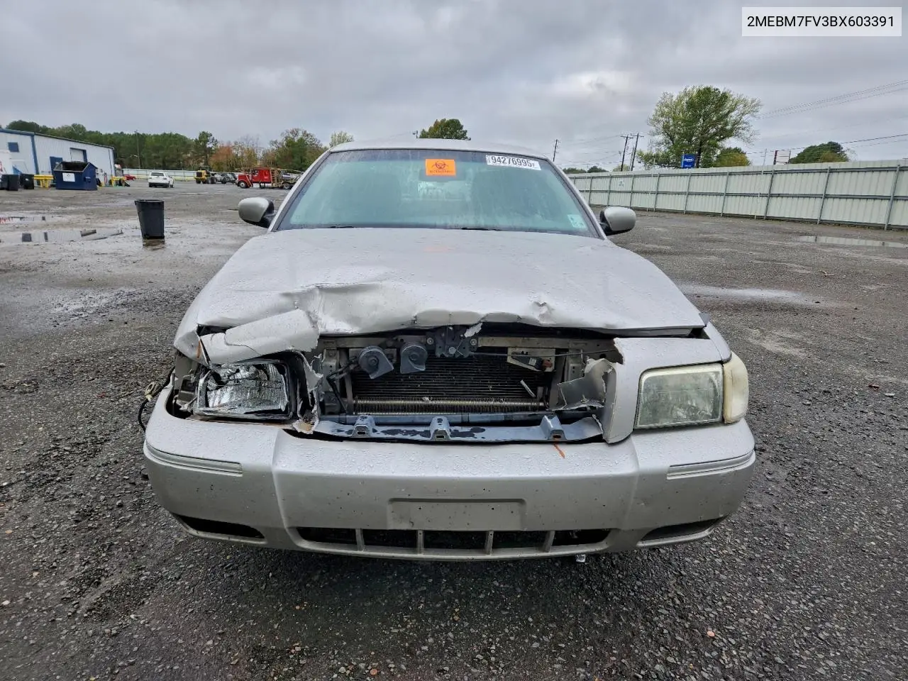 2MEBM7FV3BX603391 2011 Mercury Grand Marquis Ls