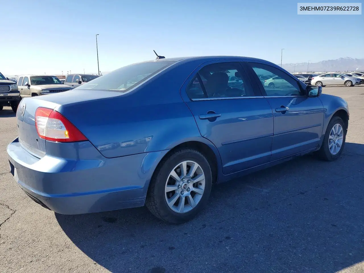 2009 Mercury Milan VIN: 3MEHM07Z39R622728 Lot: 75810645