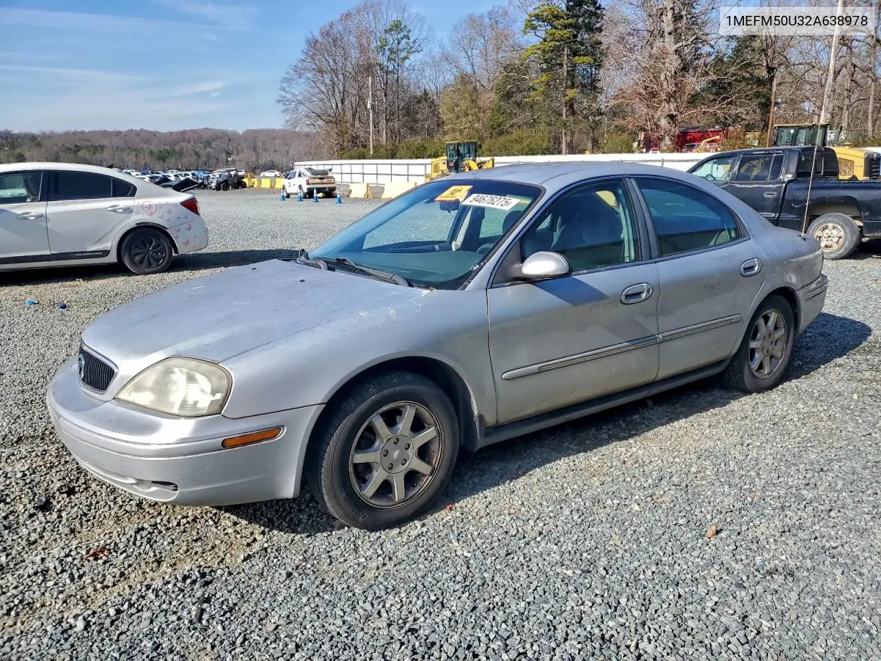 1MEFM50U32A638978 2002 Mercury Sable Gs