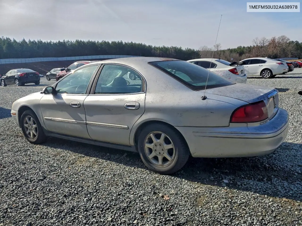 1MEFM50U32A638978 2002 Mercury Sable Gs