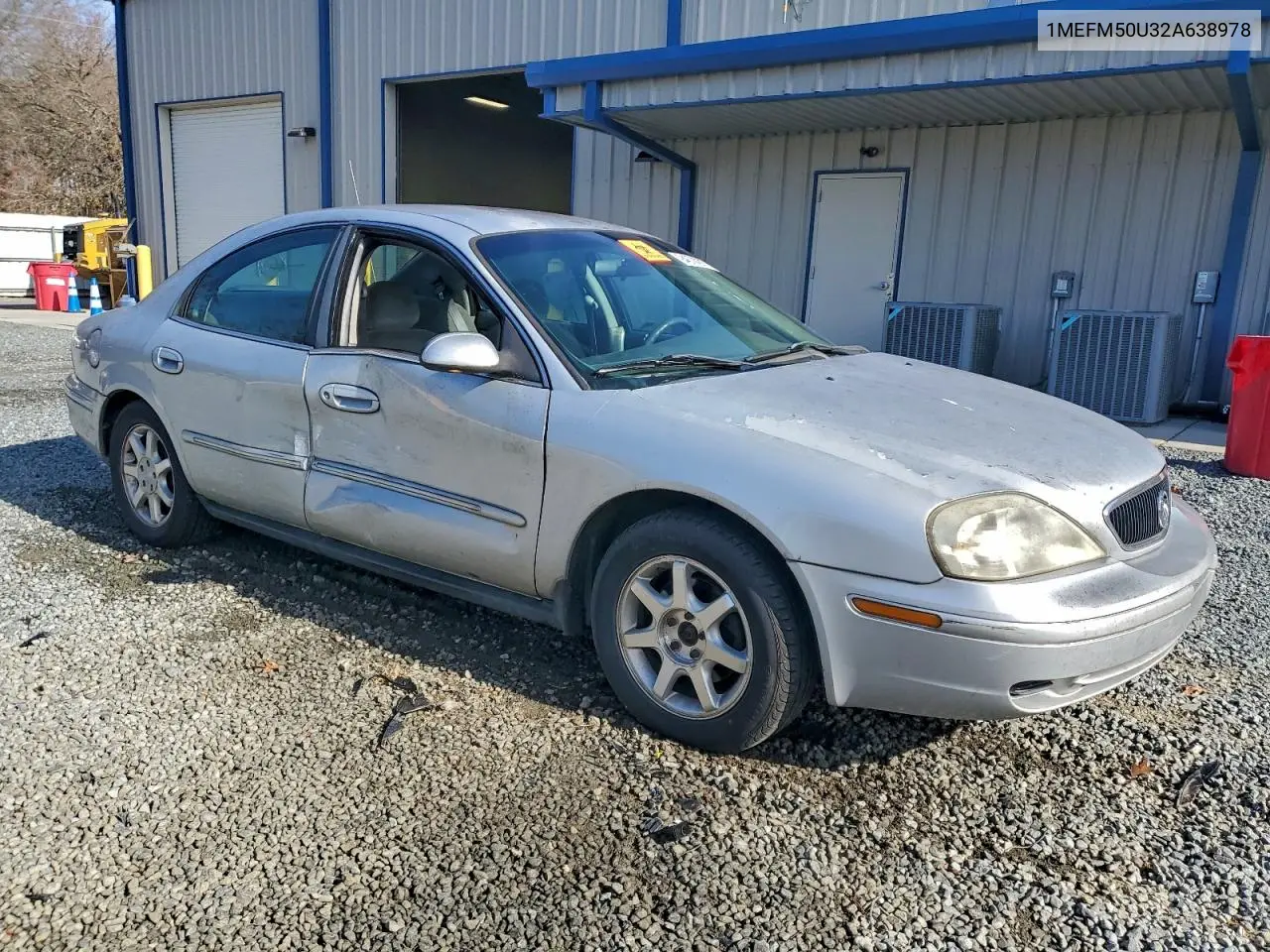 1MEFM50U32A638978 2002 Mercury Sable Gs