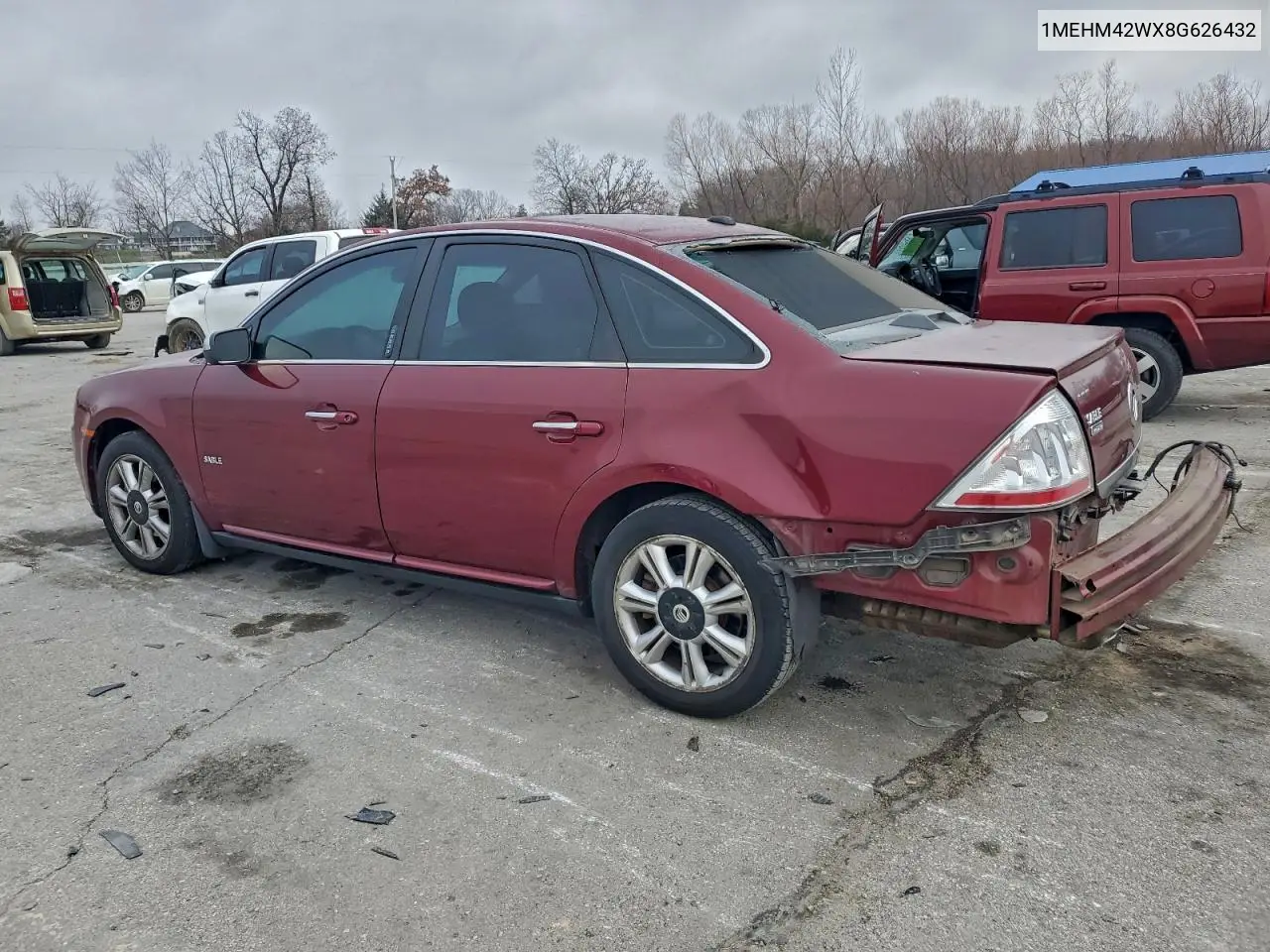 1MEHM42WX8G626432 2008 Mercury Sable Premier