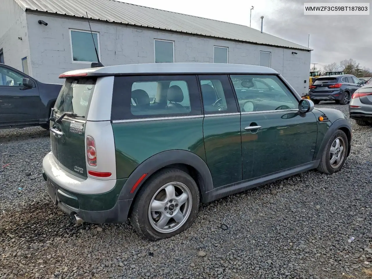 WMWZF3C59BT187803 2011 Mini Cooper Clubman