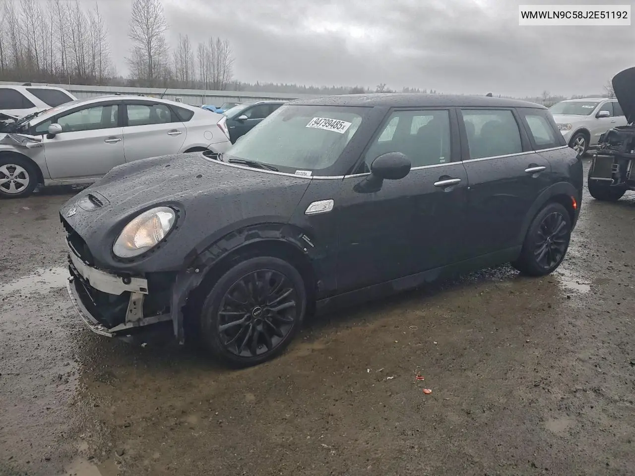 WMWLN9C58J2E51192 2018 Mini Cooper S Clubman